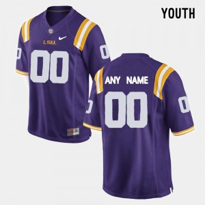 Youth LSU Tigers Custom #00 Throwback Purple NCAA Jersey 242593-652