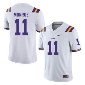 Mens LSU Tigers Eric Monroe #11 Official White Jersey 486009-571