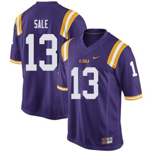 Men's LSU Tigers Andre Sale #13 Stitch Purple Jerseys 914695-160