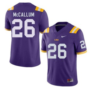 Mens LSU Tigers Kendall McCallum #26 Embroidery Purple Jersey 658475-546