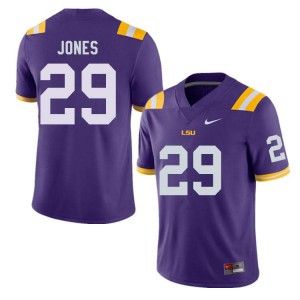 Men's LSU Tigers Raydarious Jones #29 Purple Football Jerseys 937480-110