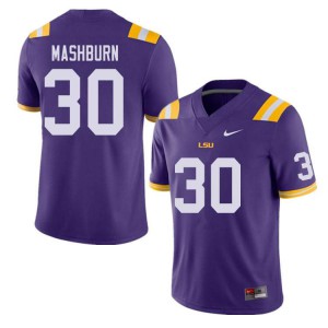 Men LSU Tigers Jack Mashburn #30 College Purple Jerseys 958381-801