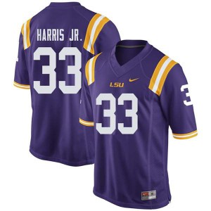 Men's LSU Tigers Todd Harris Jr. #33 Purple Football Jerseys 453584-128