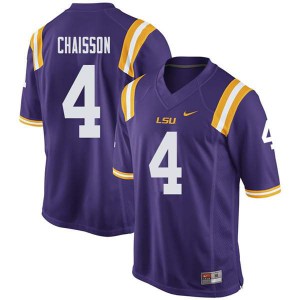 Men LSU Tigers K'Lavon Chaisson #4 Purple Stitched Jersey 230298-622