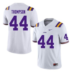 Men LSU Tigers Dylan Thompson #44 Stitched White Jerseys 993323-538