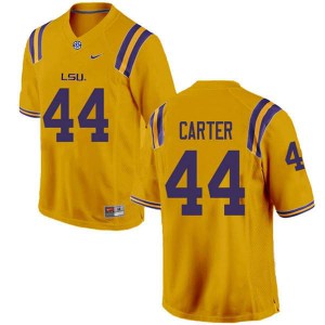 Mens LSU Tigers Tory Carter #44 Gold Embroidery Jersey 842590-523
