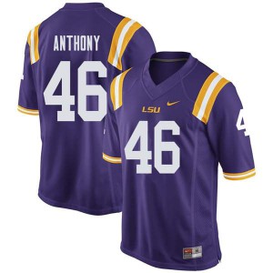 Mens LSU Tigers Andre Anthony #46 Purple Player Jersey 648241-148