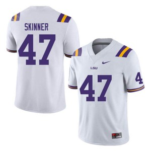 Men LSU Tigers Quentin Skinner #47 White Official Jersey 127547-278