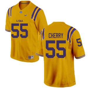 Men's LSU Tigers Jarell Cherry #55 Player Gold Jersey 442596-424