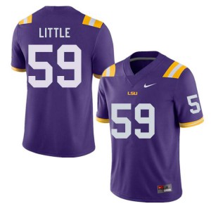 Men LSU Tigers Desmond Little #59 Purple Player Jersey 856598-644