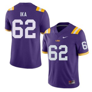Men's LSU Tigers Siaki Ika #62 Official Purple Jersey 537555-357