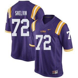Mens LSU Tigers Tyler Shelvin #72 Purple Official Jersey 479314-311
