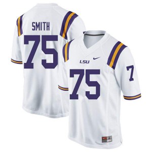 Men LSU Tigers Michael Smith #75 Official White Jersey 264286-888