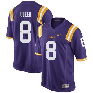 Men's LSU Tigers Patrick Queen #8 Stitched Purple Jersey 343150-956