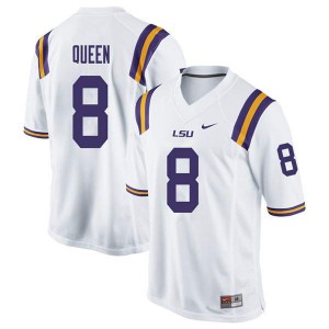 Mens LSU Tigers Patrick Queen #8 White Player Jersey 277280-887