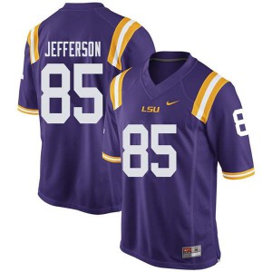 Men LSU Tigers Justin Jefferson #85 Alumni Purple Jerseys 409322-194