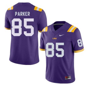 Mens LSU Tigers Ray Parker #85 Stitch Purple Jersey 486717-863
