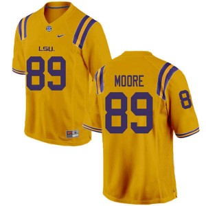 Mens LSU Tigers Derian Moore #89 University Gold Jersey 551791-424