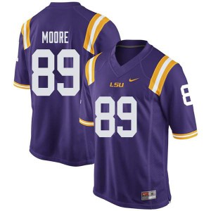 Men LSU Tigers Derian Moore #89 Purple Alumni Jersey 744390-160