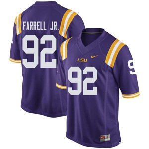 Mens LSU Tigers Neil Farrell Jr. #92 Purple NCAA Jerseys 799904-426