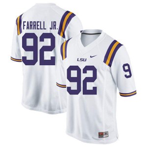 Men LSU Tigers Neil Farrell Jr. #92 NCAA White Jerseys 397839-932