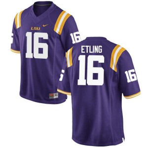 Mens LSU Tigers Danny Etling #16 Alumni Purple Jerseys 202941-262