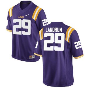 Men's LSU Tigers Louis Landrum #29 Purple University Jersey 238703-914
