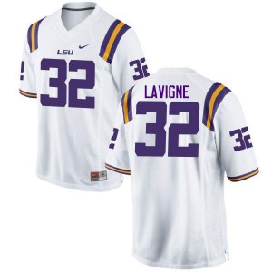 Men LSU Tigers Leyton Lavigne #32 White Stitched Jerseys 585181-274