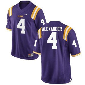 Mens LSU Tigers Charles Alexander #4 Purple High School Jerseys 249238-778