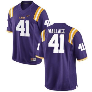 Men's LSU Tigers Abraham Wallace #41 Official Purple Jersey 322204-520