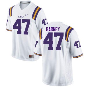 Men LSU Tigers Chance Barney #47 Stitch White Jerseys 216808-301