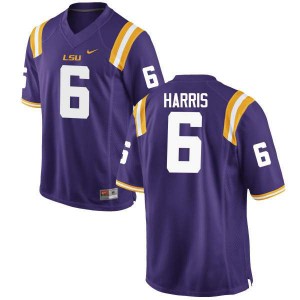Men LSU Tigers Brandon Harris #6 Purple College Jerseys 114099-524
