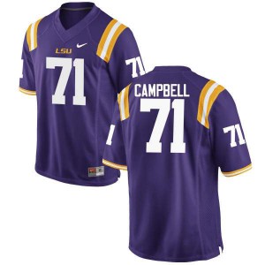 Men's LSU Tigers Donavaughn Campbell #71 Purple NCAA Jerseys 635482-839