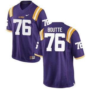 Men LSU Tigers Josh Boutte #76 Purple Stitched Jersey 954034-405