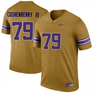 Mens LSU Tigers Lloyd Cushenberry III #79 Gold Legend High School Jerseys 214163-220