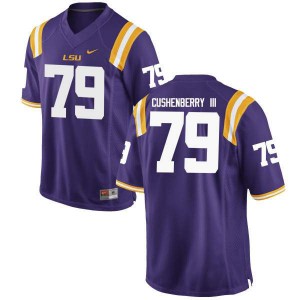 Men LSU Tigers Lloyd Cushenberry III #79 High School Purple Jerseys 426963-257