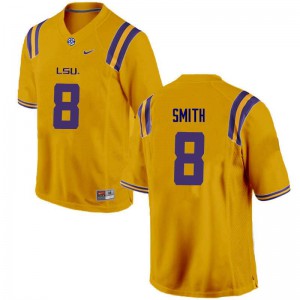 Men LSU Tigers Saivion Smith #8 Gold University Jerseys 752187-401