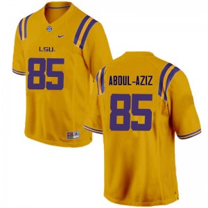 Men LSU Tigers Jamil Abdul-Aziz #85 Football Gold Jerseys 451358-755