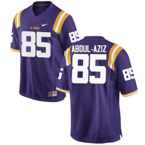 Mens LSU Tigers Jamil Abdul-Aziz #85 Purple High School Jersey 497687-703