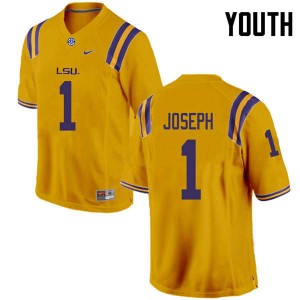 Youth LSU Tigers Kelvin Joseph #1 Gold Football Jerseys 658385-825