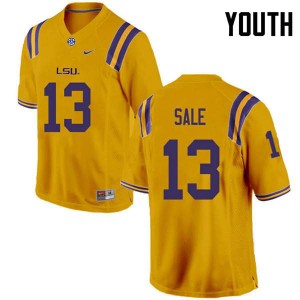 Youth LSU Tigers Andre Sale #13 Gold Official Jerseys 545997-978