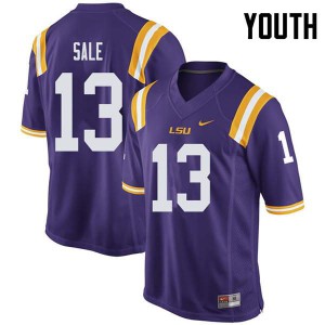 Youth LSU Tigers Andre Sale #13 Purple Stitch Jerseys 331655-583