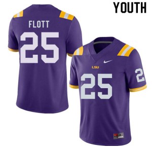 Youth LSU Tigers Cordale Flott #25 Stitch Purple Jersey 389741-860