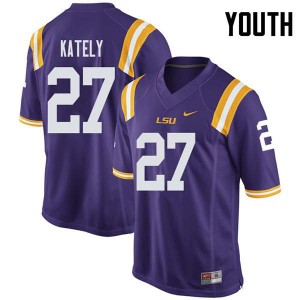 Youth LSU Tigers Treven Kately #27 Purple Player Jersey 344956-296
