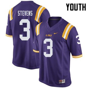 Youth LSU Tigers JaCoby Stevens #3 Purple College Jersey 779211-895