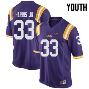 Youth LSU Tigers Todd Harris Jr. #33 College Purple Jerseys 271036-370