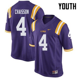 Youth LSU Tigers K'Lavon Chaisson #4 Purple Football Jersey 691970-708