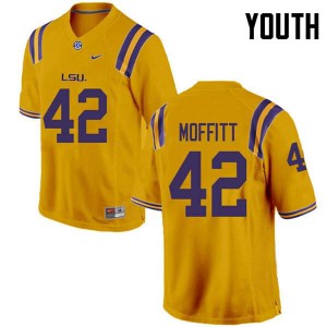 Youth LSU Tigers Aaron Moffitt #42 Gold Football Jersey 272809-922