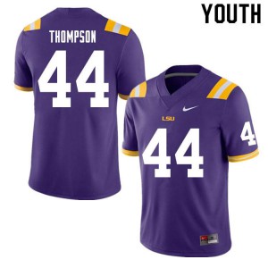 Youth LSU Tigers Dylan Thompson #44 Purple Stitch Jerseys 620875-691