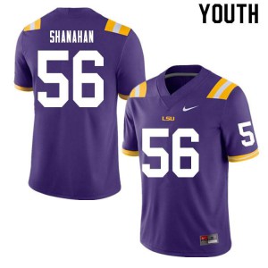 Youth LSU Tigers Liam Shanahan #56 Stitched Purple Jerseys 898424-730